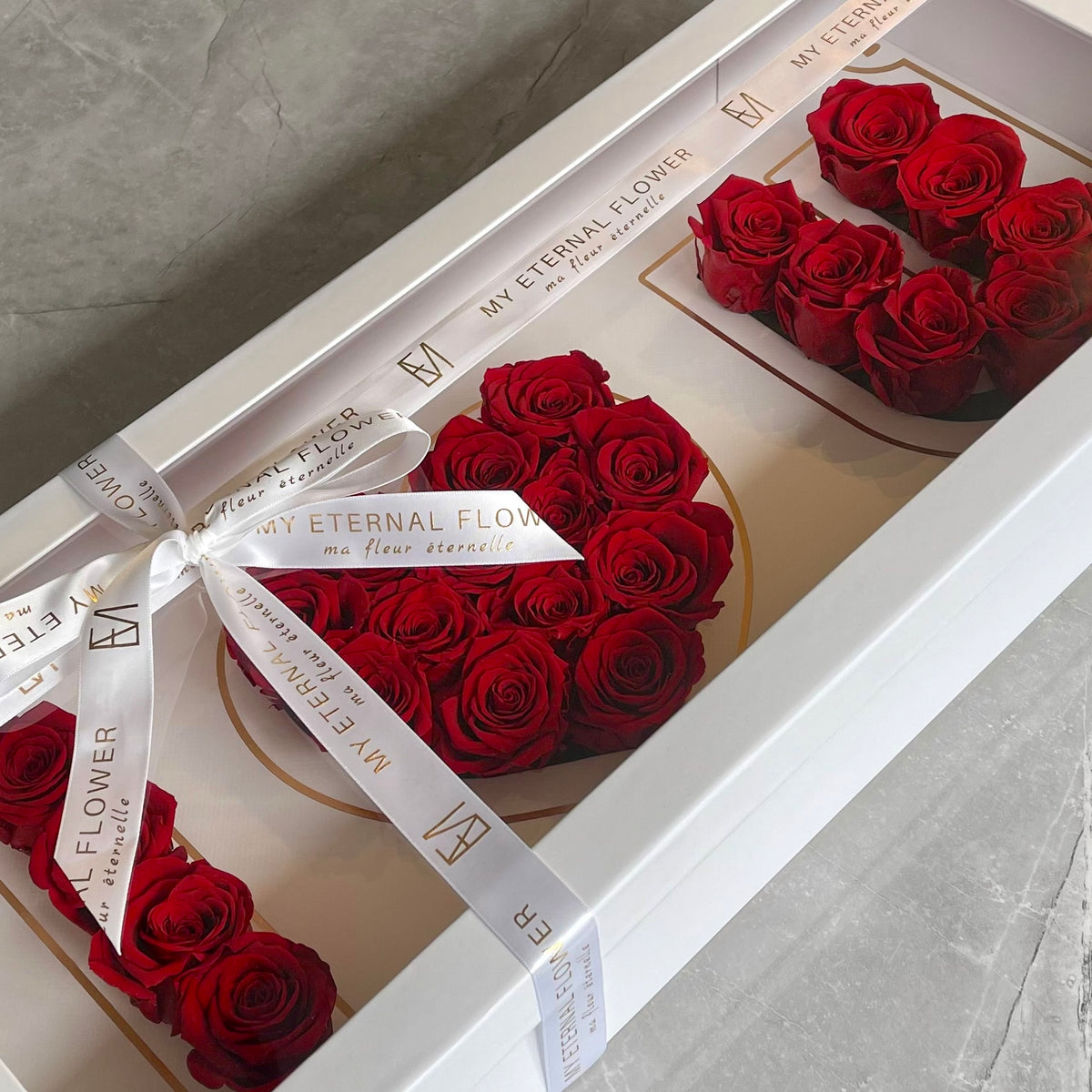 I Love You Rose Box in White