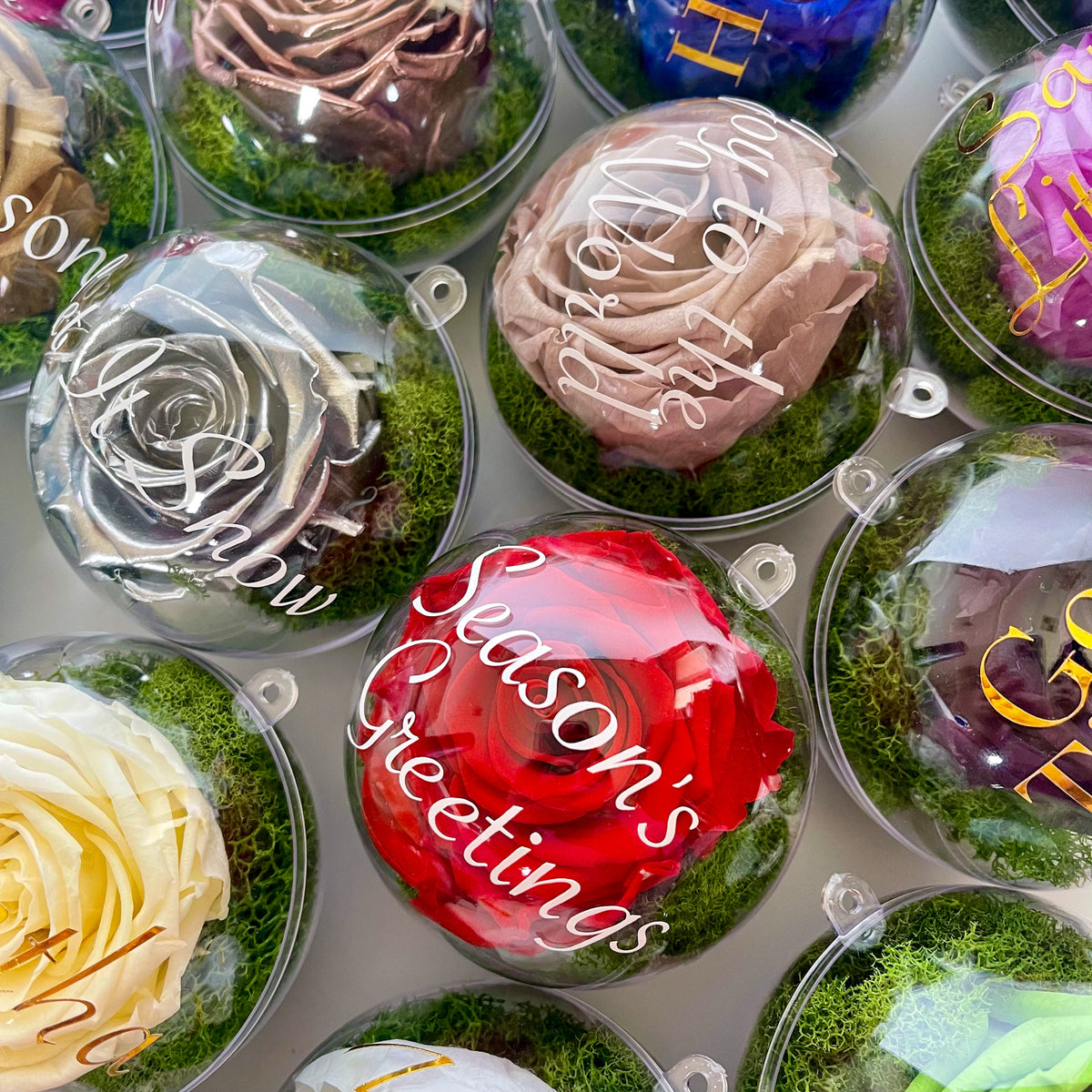 Rose and Reindeer Moss Bauble