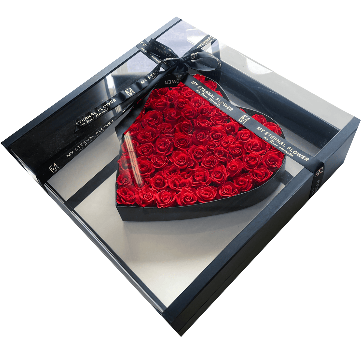 Acrylic Floating Heart Box in Grande - My Eternal Flower