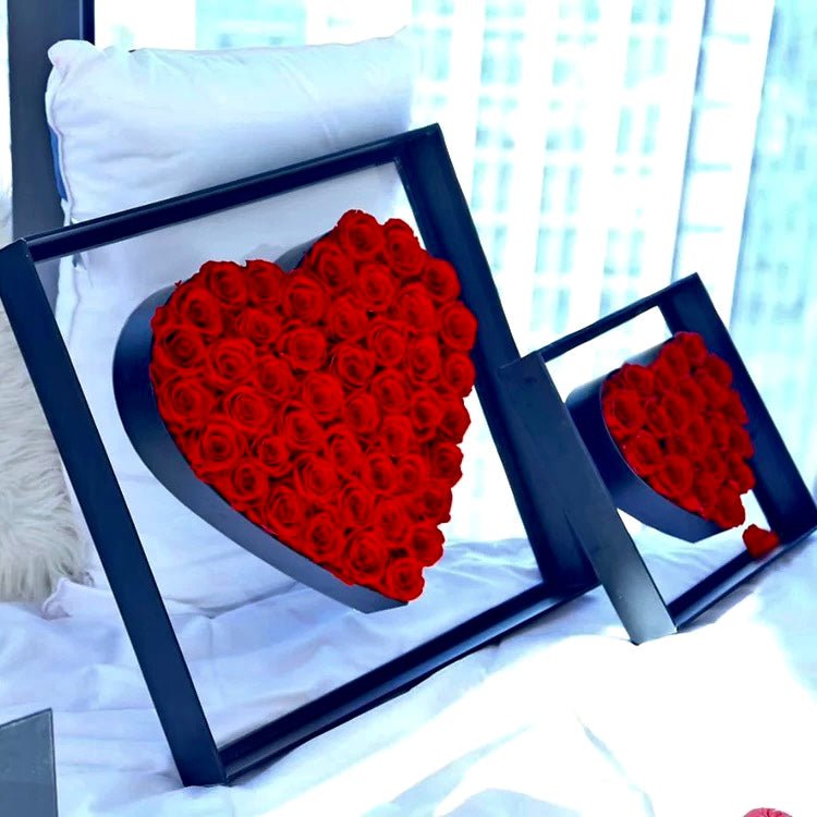 Acrylic Floating Heart Box in Grande - My Eternal Flower