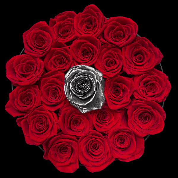 Grande Round Metallic - 20 Eternal Roses - My Eternal Flower