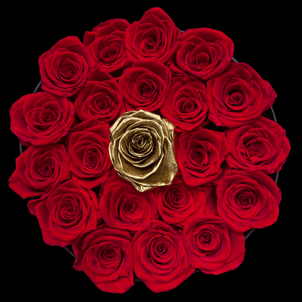 Grande Round Metallic - 20 Eternal Roses - My Eternal Flower